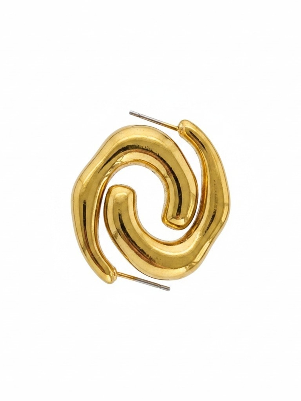 Gold Spiral Hoop Earrings